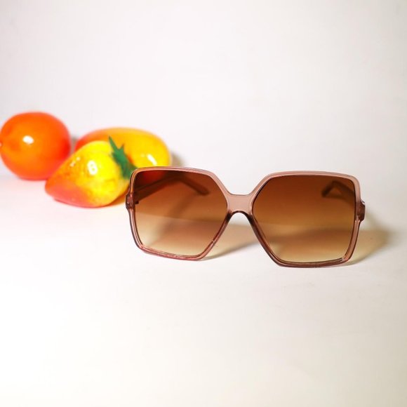 Womens Oversized Champagne Sunglasses Unisex Gradient Hip Hop Shades - Picture 1 of 4